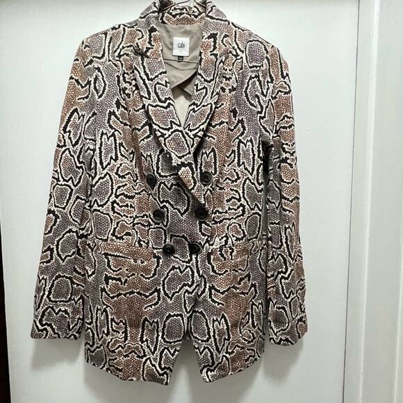 Cabi Double Breasted Python Blazer Size 6 - Picture 9 of 15